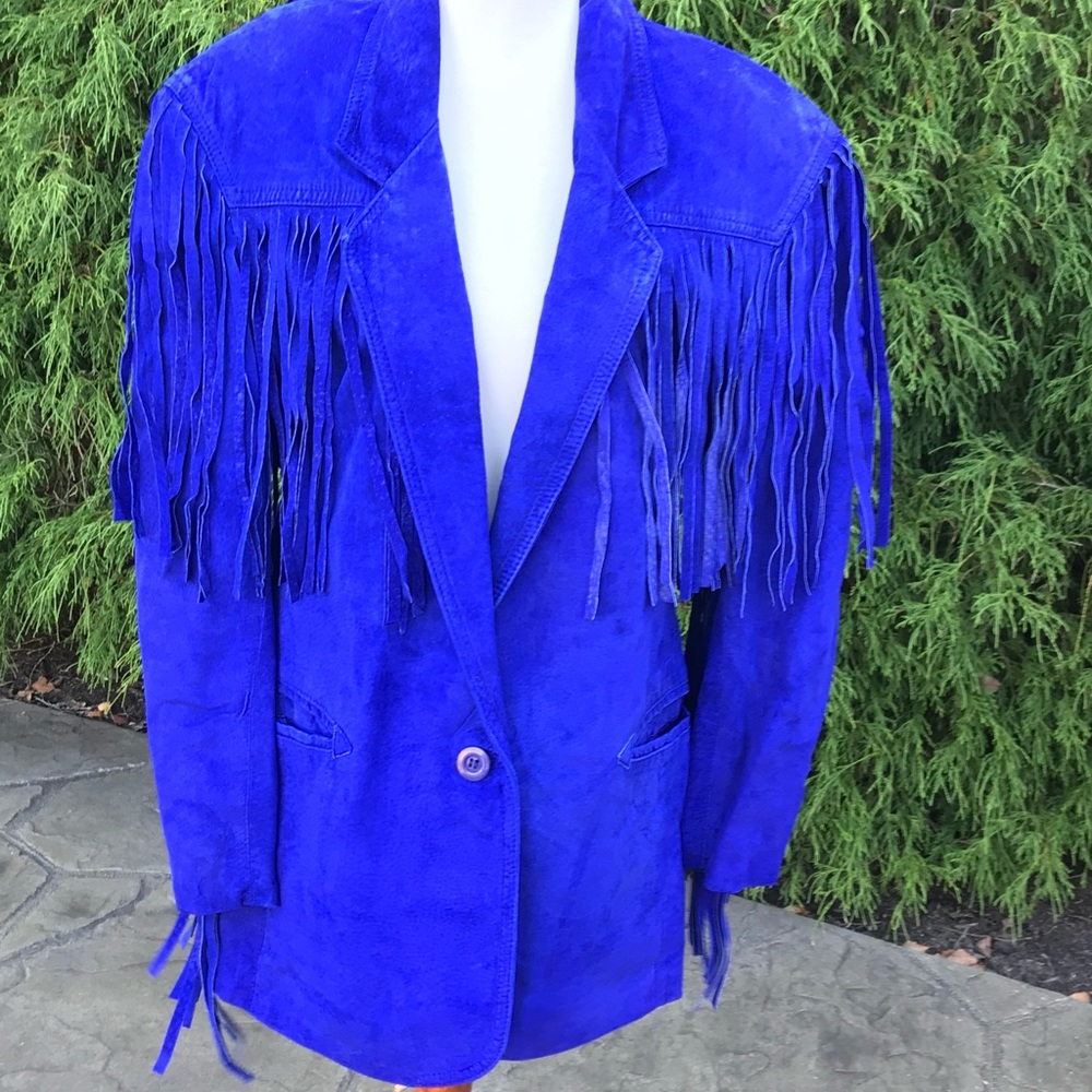 Fringed Blue Blazer